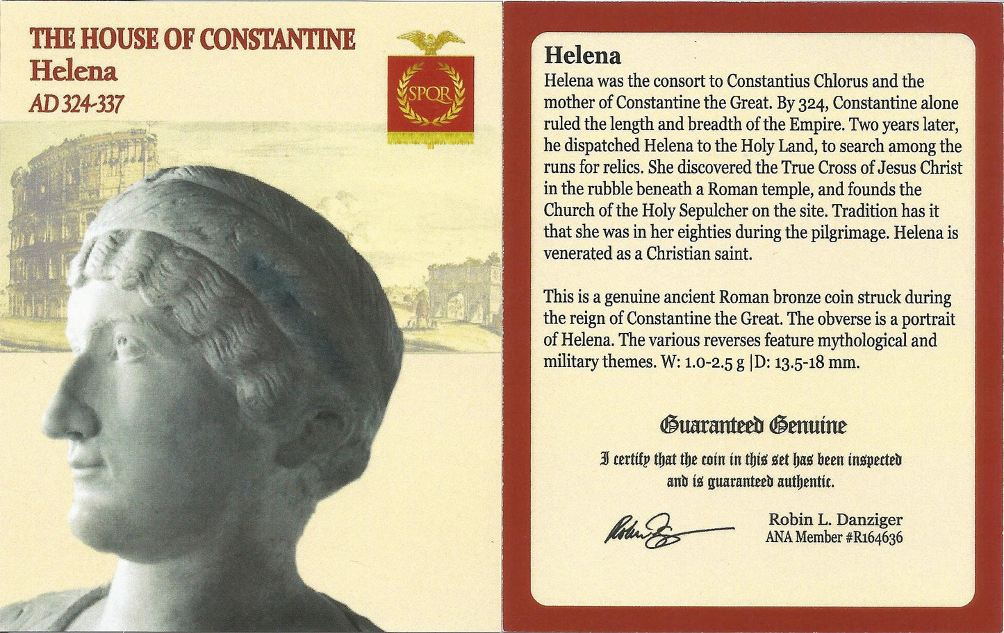 Roman Bronze AE3 of Helena, Mother of Constantine the Great NGC (AD 324–337)