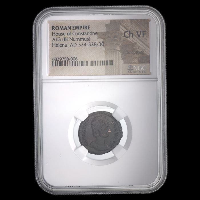 Roman Bronze AE3 of Helena, Mother of Constantine the Great NGC (AD 324–337)