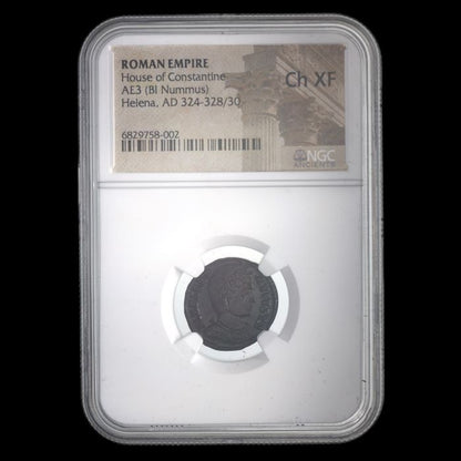 Roman Bronze AE3 of Helena, Mother of Constantine the Great NGC (AD 324–337)