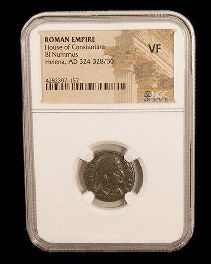Roman Bronze AE3 of Helena, Mother of Constantine the Great NGC (AD 324–337)
