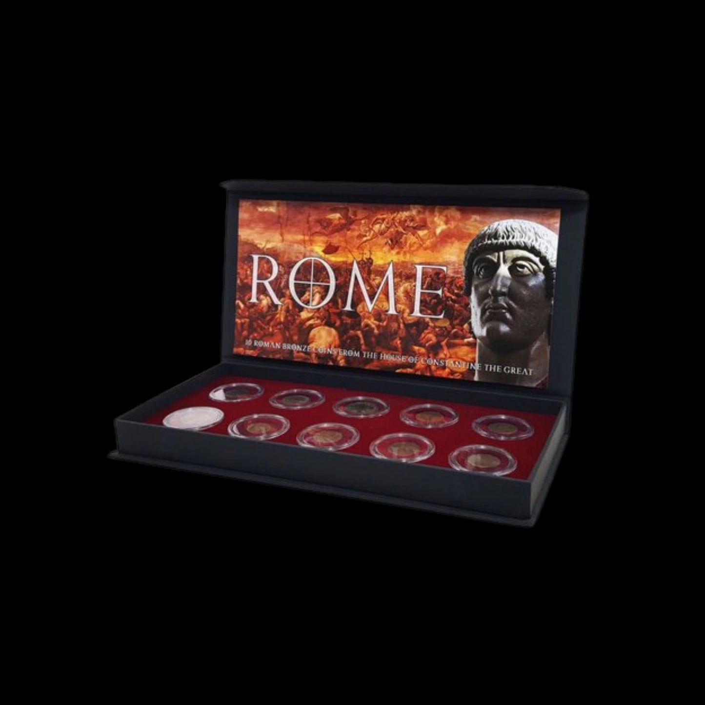 House of Constantine: Collection of 10 Roman Bronze Coins (about 1700 years ago) - Kinzer Coins