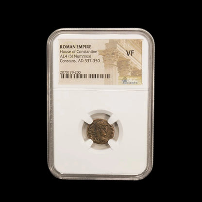 House of Constantine: Collection of Five NGC - Certified Roman Bronze Coins (about 1680 - 1700 years ago) - Kinzer Coins