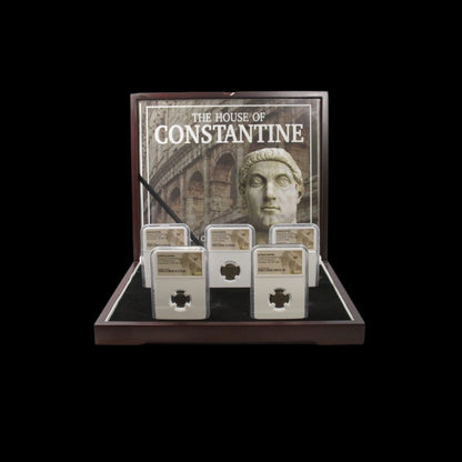 House of Constantine: Collection of Five NGC - Certified Roman Bronze Coins (about 1680 - 1700 years ago) - Kinzer Coins