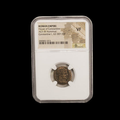 House of Constantine: Collection of Four NGC - Certified Roman Bronze Coins (about 1680 - 1700 years ago) - Kinzer Coins