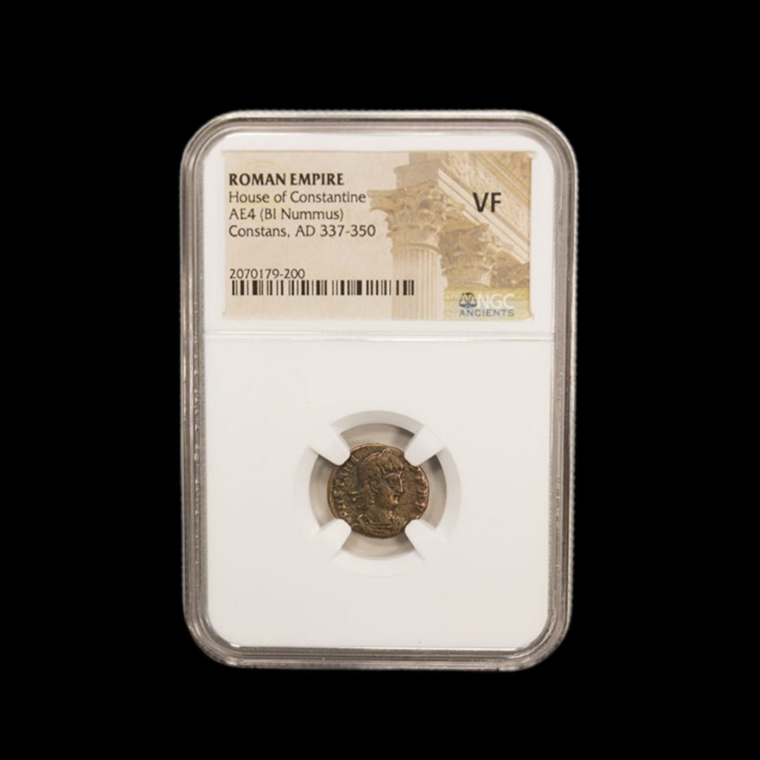 House of Constantine: Collection of Four NGC - Certified Roman Bronze Coins (about 1680 - 1700 years ago) - Kinzer Coins
