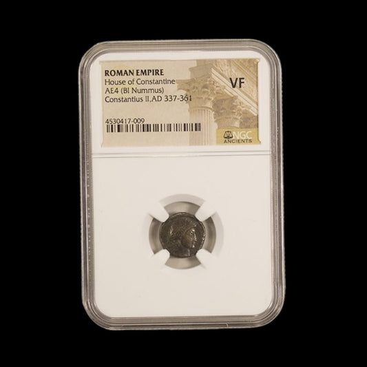 House of Constantine: Collection of Four NGC - Certified Roman Bronze Coins (about 1680 - 1700 years ago) - Kinzer Coins
