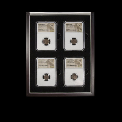 House of Constantine: Collection of Four NGC - Certified Roman Bronze Coins (about 1680 - 1700 years ago) - Kinzer Coins