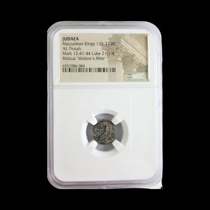 Judaea AE Maccabean (Biblical Widow's Mite) Prutah (about 2,155 - 2,060 years ago) (CV) - Kinzer Coins