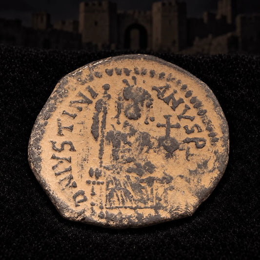Justinian I Ancient Byzantine Bronze Follis — Theoupolis (Antioch), 'City Reborn' (AD 527–565) - Kinzer Coins