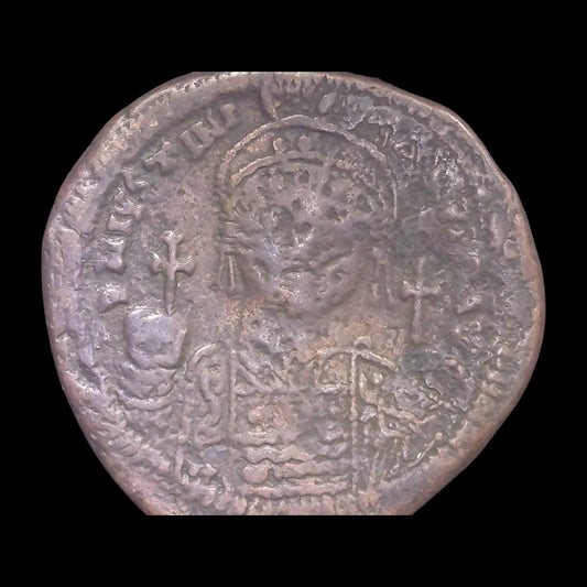 Large Justinian I Bronze Coin from Constantinople — Emperor Who Rebuilt the Roman Empire - Kinzer Coins