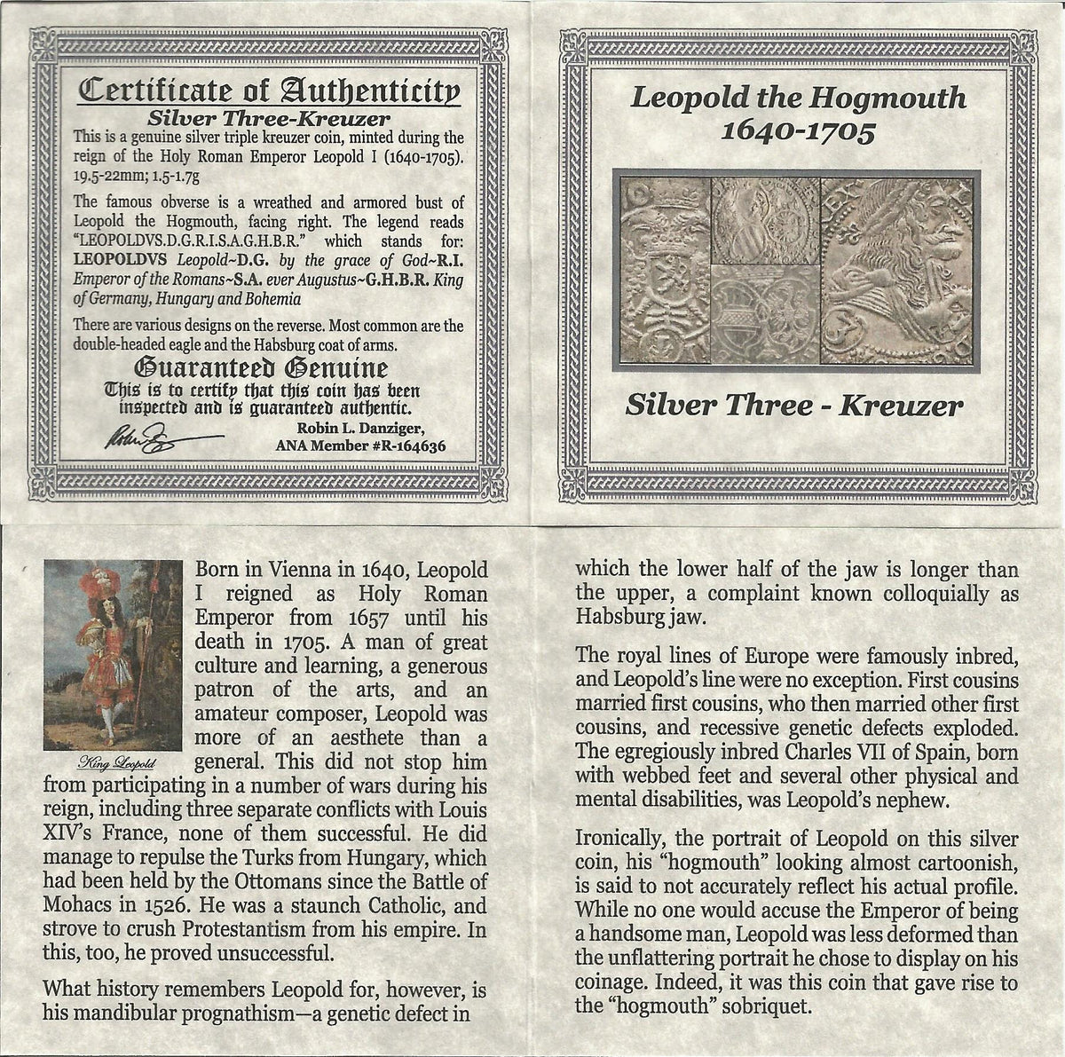 Leopold I “Hogmouth” Coin — representative supplier photograph 4