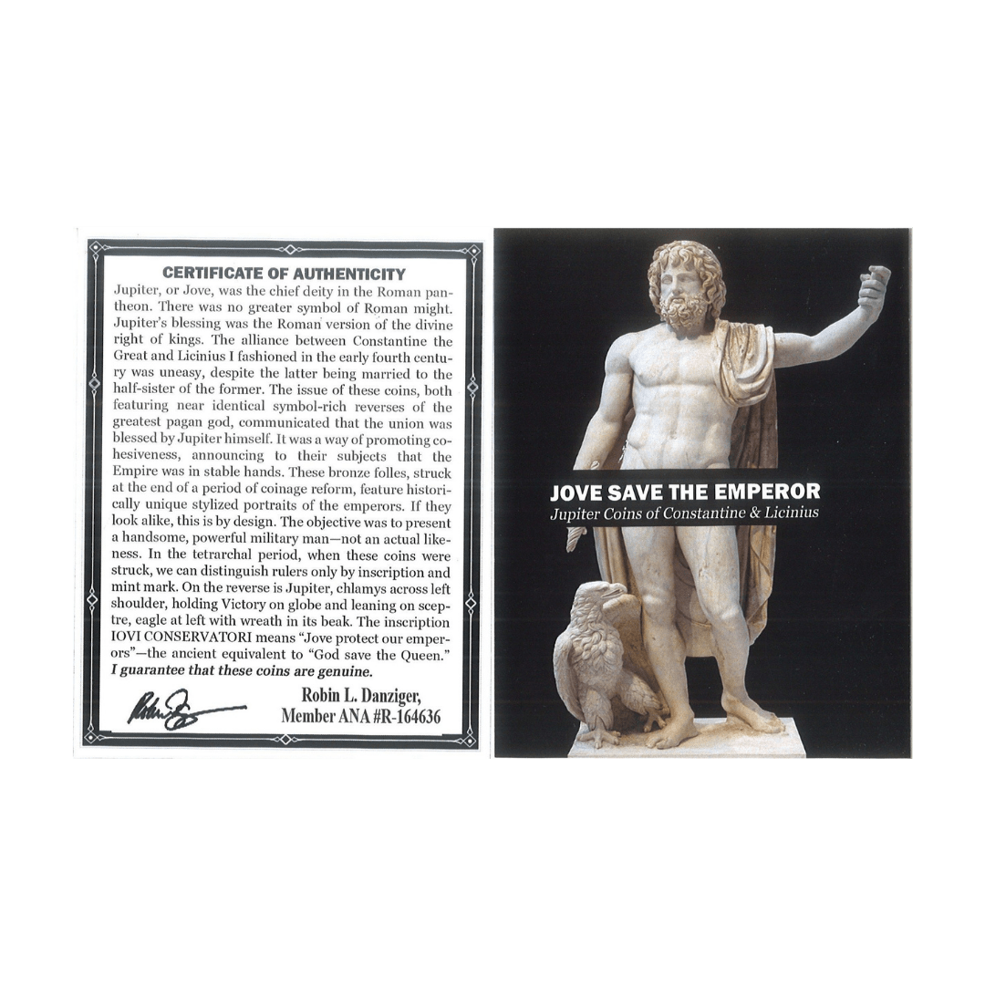 Licinius I Roman Bronze – IOVI CONSERVATORI – Constantine’s Rival – NGC Certified - Kinzer Coins