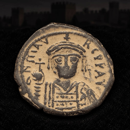 Maurice Tiberius Ancient Byzantine Bronze Follis — Constantinople Mint (AD 582–602) - Kinzer Coins