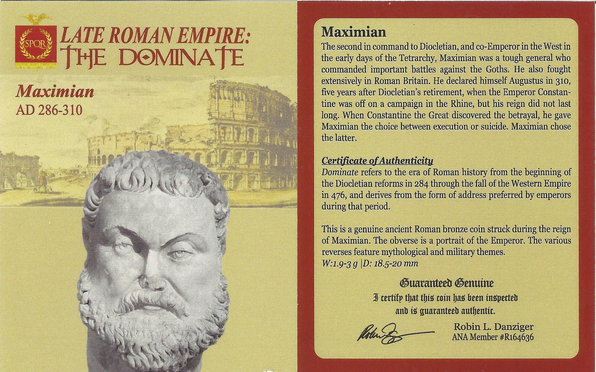 Maximian Quarter Nummus — representative product image
