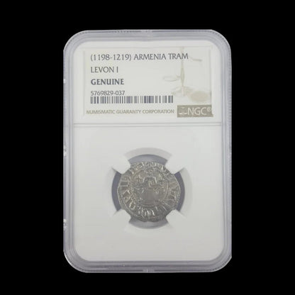 Medieval Christian Silver Coin of King Levon I (First King of Christian Armenia), NGC Certified - Kinzer Coins