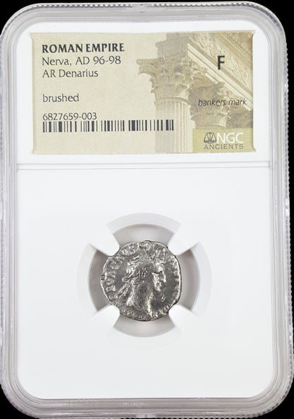 Nerva Silver Denarius — First of the Five Good Emperors, NGC-Certified
