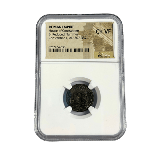 NGC Certified Roman Bronze Coin of Constantine the Great – Sol Invictus Reverse (AD 272–337) CH - VF - Kinzer Coins