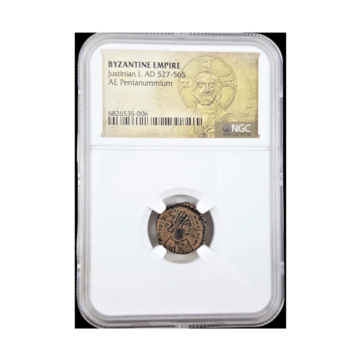 NGC Pentanummia of Justinian I — Byzantine Empire (HG) - Kinzer Coins