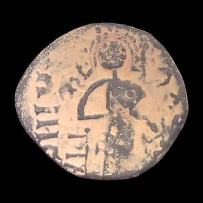 Nur al-Din Medieval Islamic Bronze Coin — Jesus Christ Type, Crusader-Era Levant (AD 1146–1174) - Kinzer Coins