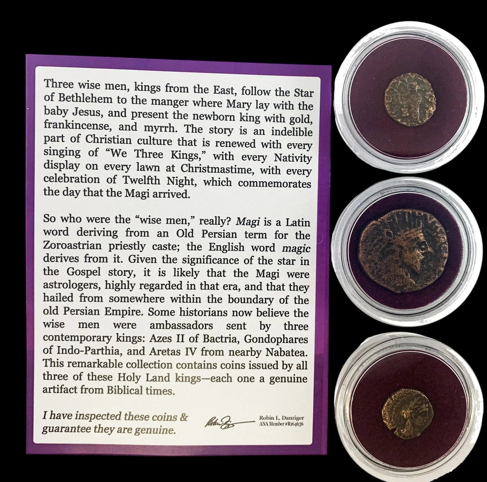 Own Three Coins from the Eastern World of the Magi - Kinzer Coins