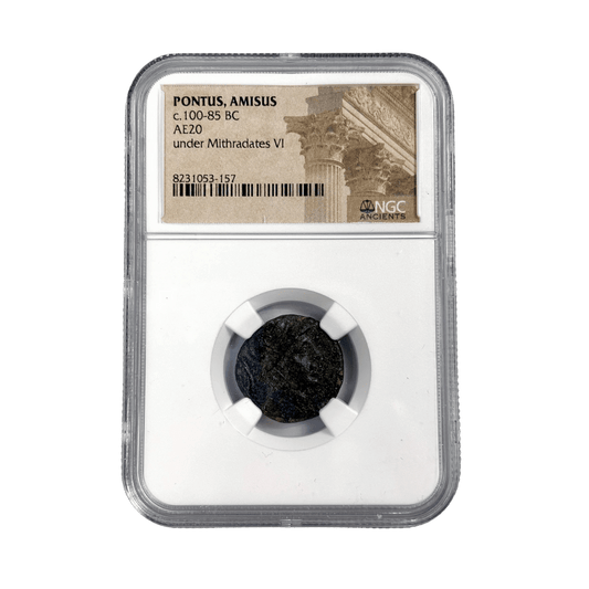 Pontus, Amisos Bronze — Ares War - God Type, Struck Under Mithradates VI, NGC - Certified - Kinzer Coins