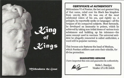 Pontus, Amisos Bronze — Gorgon Head Apotropaic Issue, Struck Under Mithradates VI, NGC - Certified - Kinzer Coins