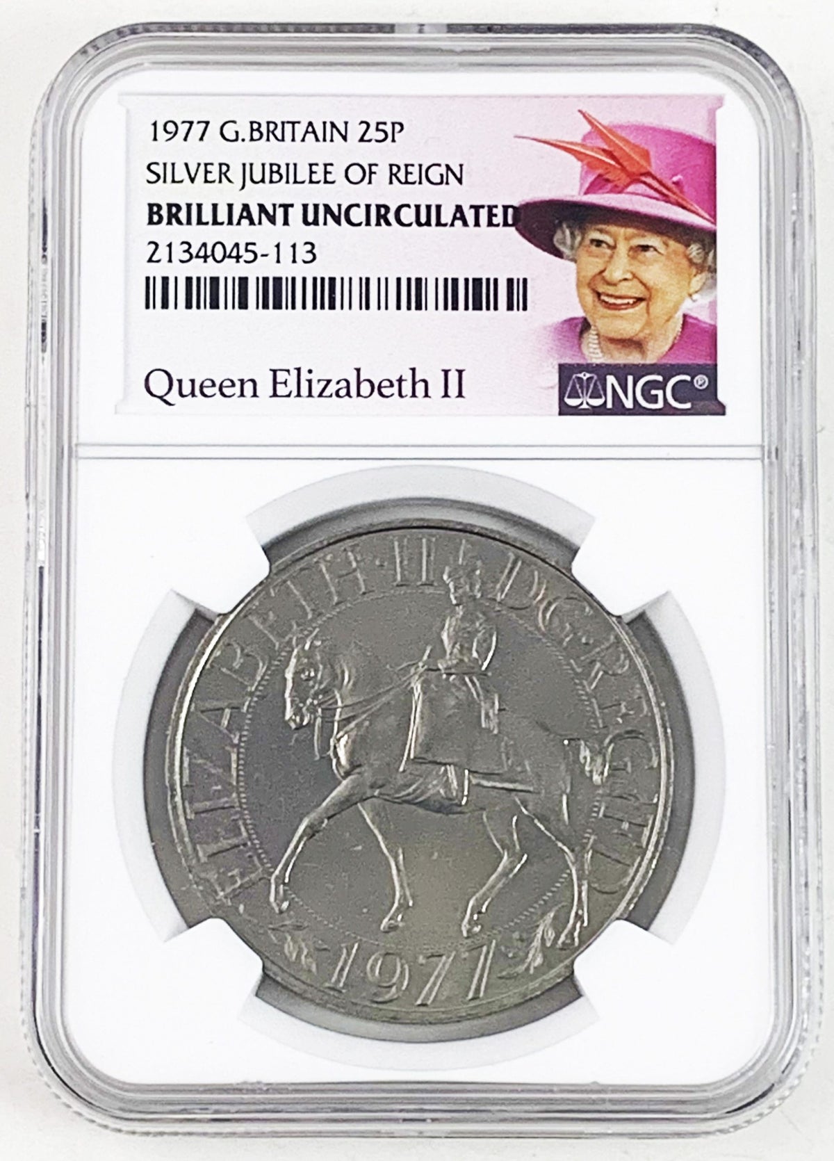 Queen Elizabeth II 1977 Silver Jubilee 25 Pence — representative supplier photograph 1