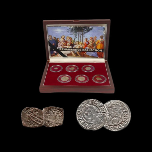 Renaissance: Boxed Set of Six Silver Coins (about 500 - 600 years ago) - Kinzer Coins