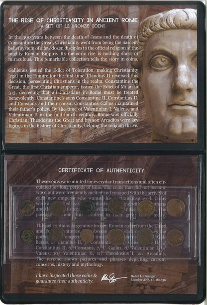 Rise of Christianity in Ancient Rome – Twelve Bronze Coins (3rd–4th Century AD) - Kinzer Coins
