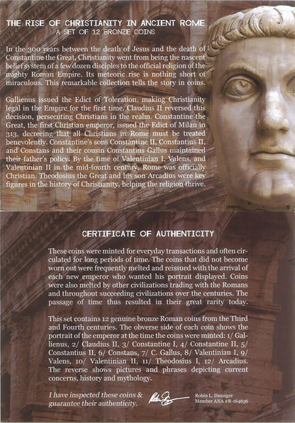 Rise of Christianity in Ancient Rome – Twelve Bronze Coins (3rd–4th Century AD) - Kinzer Coins