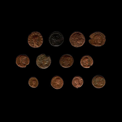 Rise of Christianity in Ancient Rome – Twelve Bronze Coins (3rd–4th Century AD) - Kinzer Coins