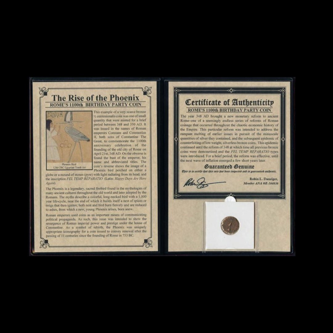 Rise of the Phoenix – Rome’s 1100th Anniversary Bronze Coin (AD 348) - Kinzer Coins
