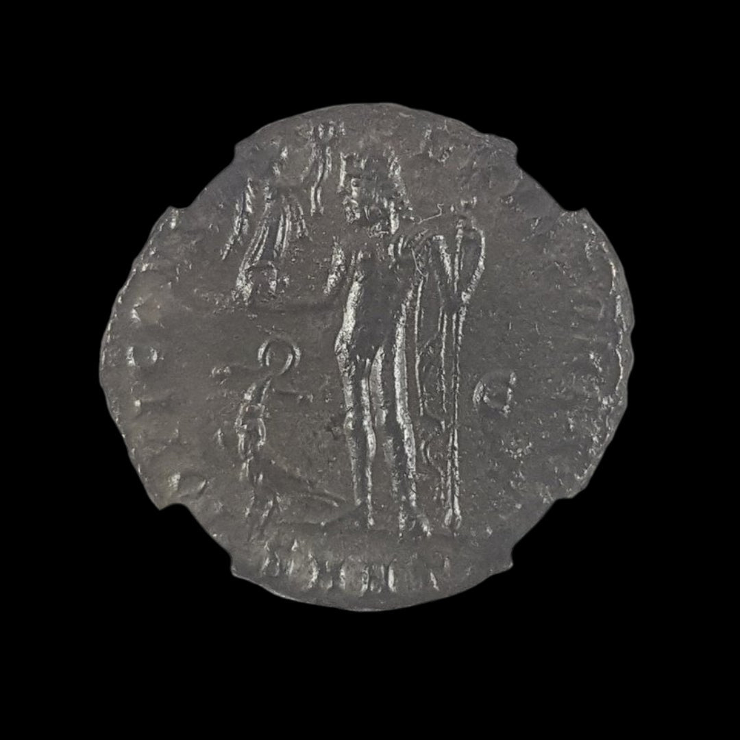 Roman Bronze Coin – Emperor Constantine the Great (about 1,700 years old) – Rome’s First Christian Emperor – NGC Certified - Kinzer Coins