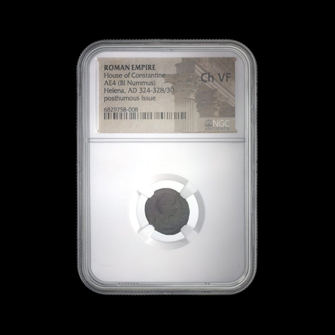 Roman Bronze Coin – Empress Helena (about 1,690 years old) – Mother of Constantine the Great & Early Christian Empress – NGC Certified - Kinzer Coins