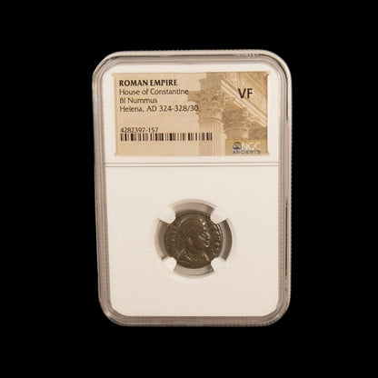 Roman Bronze Coin – Empress Helena (about 1,690 years old) – Mother of Constantine the Great & Early Christian Empress – NGC Certified - Kinzer Coins