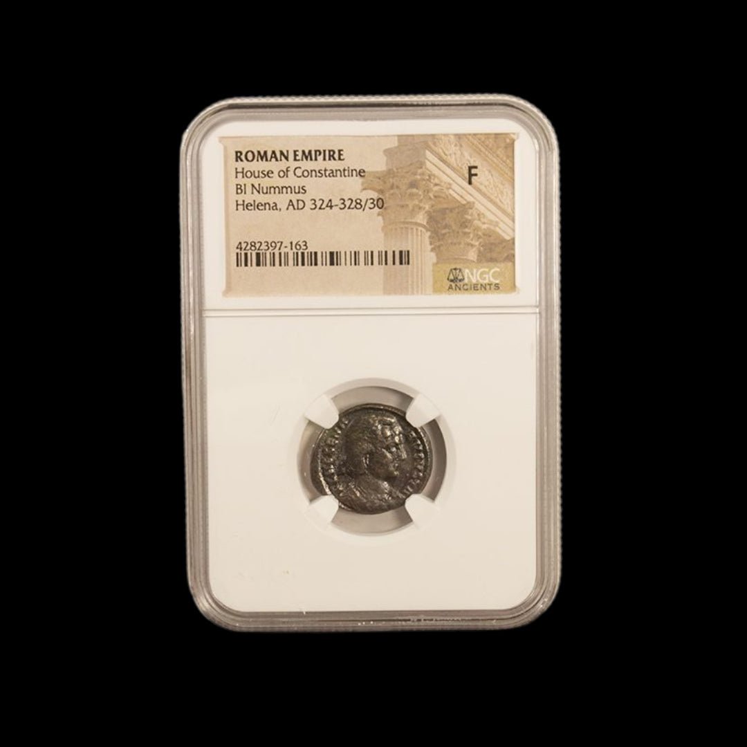 Roman Bronze Coin – Empress Helena (about 1,690 years old) – Mother of Constantine the Great & Early Christian Empress – NGC Certified - Kinzer Coins