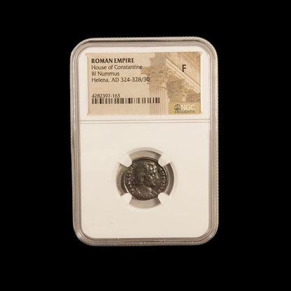 Roman Bronze Coin – Empress Helena (about 1,690 years old) – Mother of Constantine the Great & Early Christian Empress – NGC Certified - Kinzer Coins