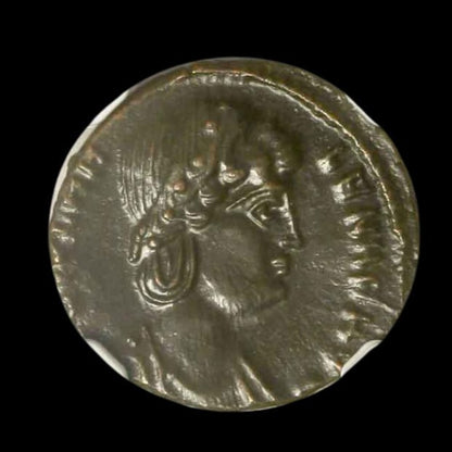 Roman Bronze Coin – Empress Helena (about 1,690 years old) – Mother of Constantine the Great & Early Christian Empress – NGC Certified - Kinzer Coins