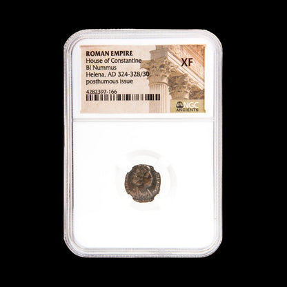Roman Bronze Coin – Empress Helena (about 1,690 years old) – Mother of Constantine the Great & Early Christian Empress – NGC Certified - Kinzer Coins