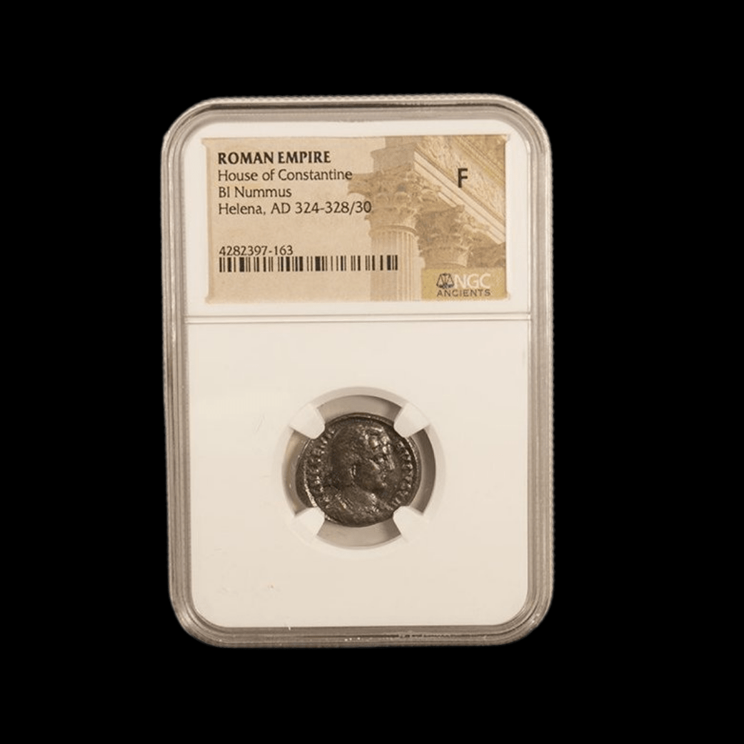 Roman Bronze Coin – Empress Helena (about 1,700 years old) – Mother of Constantine the Great & Early Christian Empress – NGC Certified - Kinzer Coins