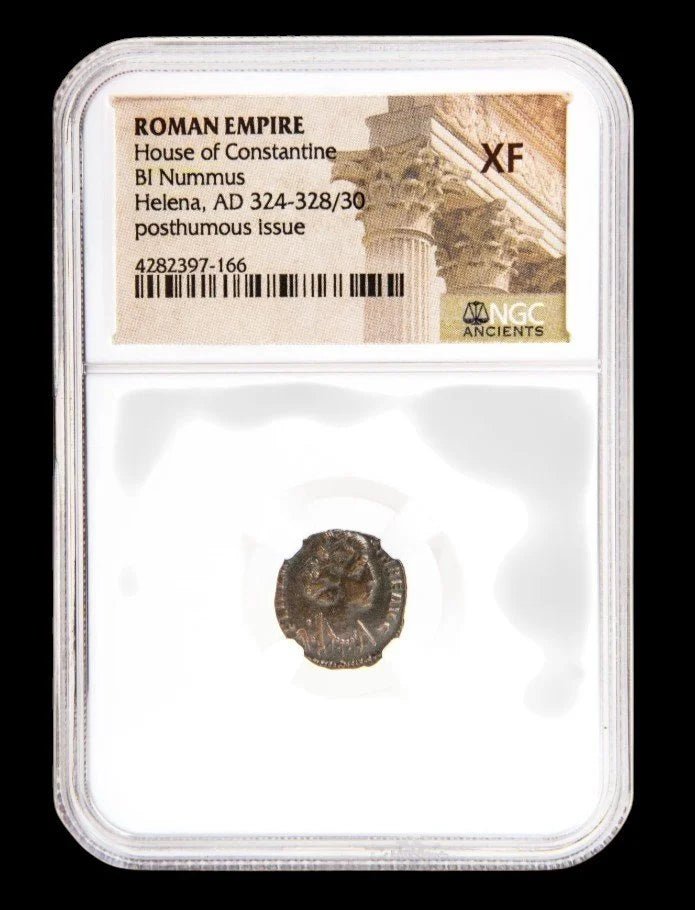 Roman Bronze Coin – Empress Helena (about 1,700 years old) – Mother of Constantine the Great & Early Christian Empress – NGC Certified - Kinzer Coins