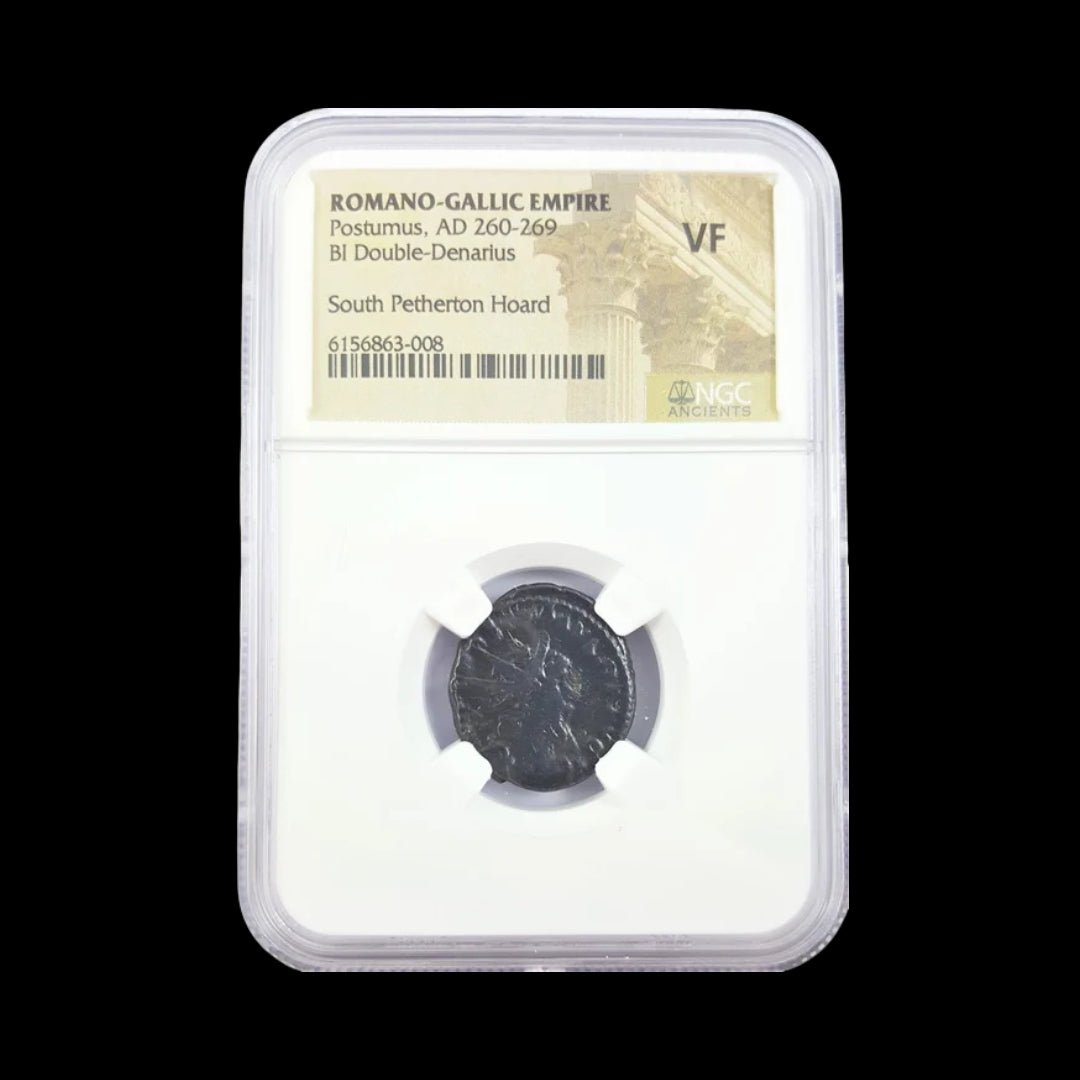 Roman Bronze Coin of Postumus (about 1,760 - 1,770 years ago) South Petherton Hoard NGC VF - Kinzer Coins