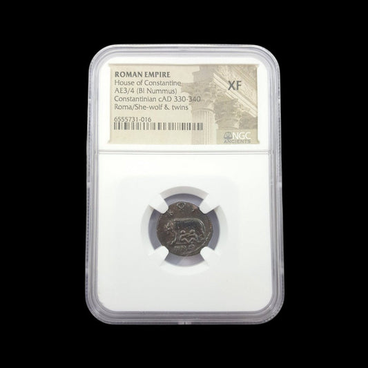 Ancient Roman Bronze Coin 'Urbs Roma' Commemorative - City of Rome - NGC Certified - Kinzer Coins