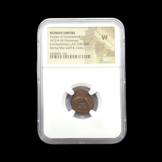 Ancient Roman Bronze Coin 'Urbs Roma' Commemorative - City of Rome - NGC Certified - Kinzer Coins