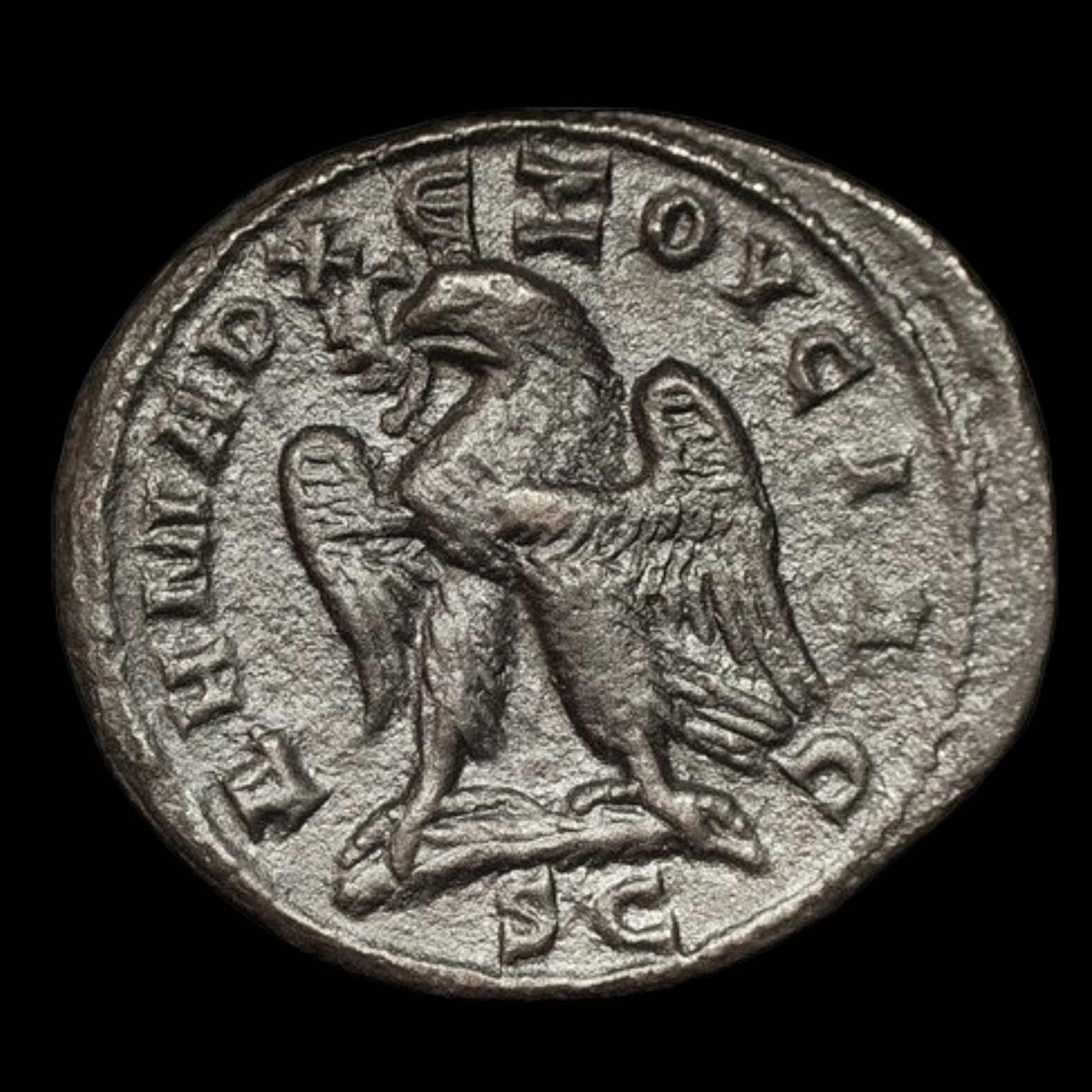 Roman Provincial Billon Tetradrachm (Large Silver - Alloy Coin) of Emperor Hostilian (about 1770 years ago) - Kinzer Coins