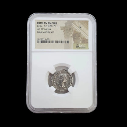 Roman Silver Coin – Emperor Geta (about 1,800 years old) – NGC Certified – Featured in Gladiator II - Kinzer Coins
