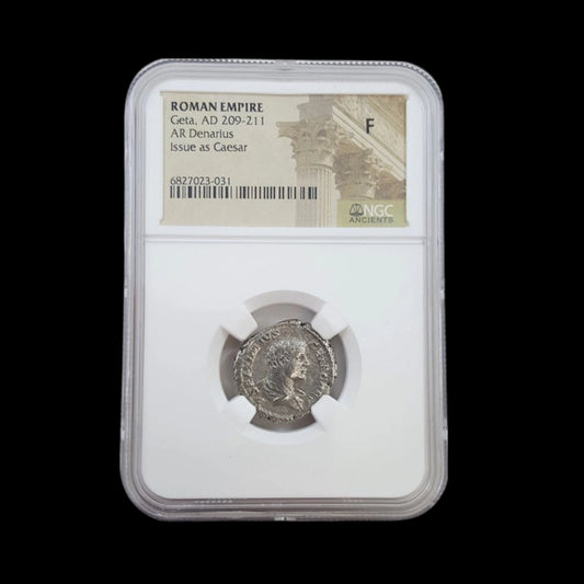 Roman Silver Coin – Emperor Geta (about 1,800 years old) – NGC Certified – Featured in Gladiator II - Kinzer Coins