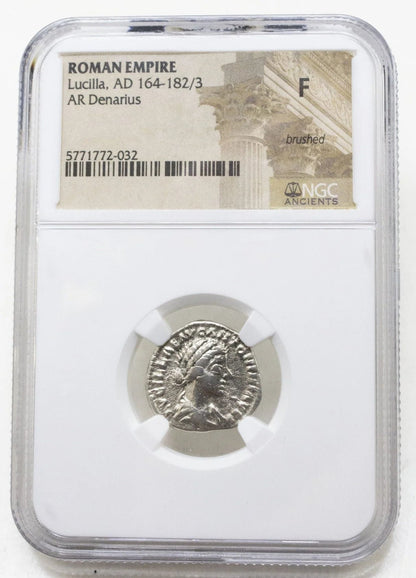 Roman Silver Denarius of Empress Lucilla — Daughter of Marcus Aurelius, from the Era that Inspired Gladiator - Kinzer Coins