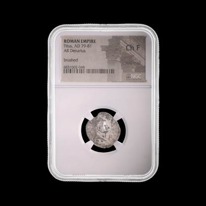 Roman Silver Denarius of Titus NGC (AD 79–81) — The Colosseum Emperor - Kinzer Coins