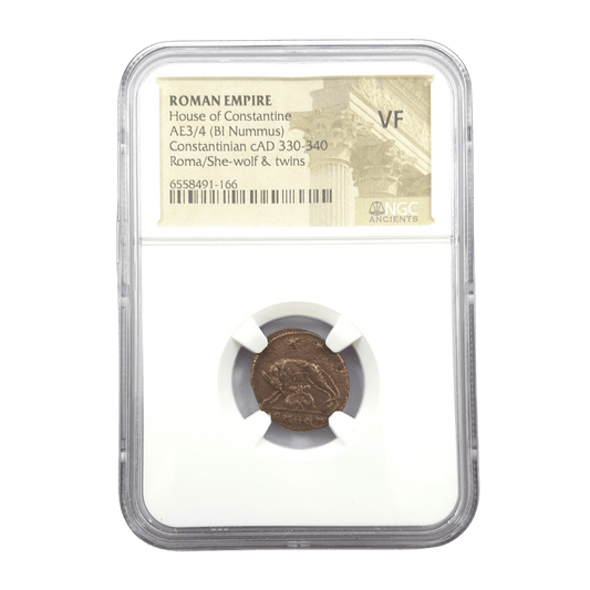 Romulus & Remus Roman Bronze – Urbs Roma She-Wolf – NGC Certified - Kinzer Coins